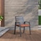 Leisuremod Chelsea Modern Patio Dining Armchair in Aluminum with Removable Cushions, Orange, 4PK CC20BL-OR4 - alternate 3