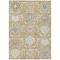 Homeroots 8' X 10' Gold Ivory And Gray Damask Washable Indoor Outdoor Area Rug 599415 - alternate 4