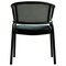 Leisuremod Ervilla Dining Armchair in Black Steel Frame with Black Wicker Back and Black Seat ECBL-20BL-BL - alternate 6