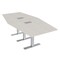 Skutchi Designs 8ft Conference Table With Power Unit | 8 Person Modular Hexagon Meeting Table | Harmony Series HAR-HEX.IR-48X96-T-K458-ESIL - alternate 1