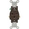 Leviton 20A Brown Heavy-Duty 6-20R Grounding Single Outlet S10-05821-00S - alternate 2