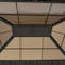 Sunjoy 13 ft. x 15 ft. Cedar Framed Gazebo with Brown Steel and Polycarbonate Hip Roof Hardtop A102007650 - alternate 4