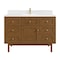 James Martin Vanities Laurent 48" Sgl Vanity, Honey Oak w/ Sgl Hole 3 CM White Zeus Silestone Top and Matching Backsplash 545-V48-HNO-1WZ - alternate 3