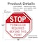 Signmission Stop Permission Required Beyond Thi, 18 inch X 18 inch, Plastic Sign, 2PK OC-P-2PACK-18-293 - alternate 5