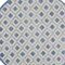 Homeroots 4' Blue And Gray Round Geometric Indoor Outdoor Area Rug 546850 - alternate 4