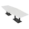 Skutchi Designs Hexagon Conference Table With Power Unit, 48 in W, 144 in L, White HAR-HEX.IR-48X144-DOU.BK-WA7976-NA - alternate 1