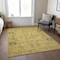 Homeroots 9' X 12' Gold Wheat And Gray Oriental Washable Indoor Outdoor Area Rug 582072 - alternate 3