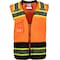 Pip ANSI Type R Class 2 Black Bottom Mesh Vest with "D" Ring Access 302-0660D-OR/L - alternate 1