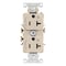 Leviton Receptacle Outlet, 20A, Light Almond, 125V 5362-S2T - alternate 1