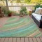 Homeroots 10' X 14' Teal Blue Pink And Peach Abstract Washable Indoor Outdoor Area Rug 631256 - alternate 6