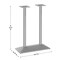 Flash Furniture Palis 27in. W x 15in. D Dining Height Double Column Table Base for 30in. x 48in. Table Tops, Silver XU-DG-TB002-OUT-SLV-GG - alternate 2