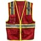 Reflective Apparel Enhanced Visibility Five Pocket Mesh Vest 500GT-RD-XL - alternate 1