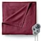 Sunbeam Queen Size Electric Fleece Heated Blanket in Garnet with Dual Zone 2152746 - alternate 1