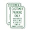 Signmission Customer Parking Only Unauthorized Vehicles Will Be Tic, 18'' X 24'', Heavy Gauge Aluminum, 2PK A-1824-2PACK-24203 - alternate 1