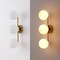 Jonathan Y Nash 23 in. 3-Light Mid-Century Modern Metal and Frosted Glass Globe LED Vanity Light, Brass Gold JYL9568A - alternate 4