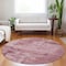 Homeroots 8' Blush And Ivory Round Abstract Washable Indoor Outdoor Area Rug 602691 - alternate 4