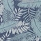 Homeroots 6' X 9' Navy Blue And Ivory Palm Leaf Indoor Outdoor Area Rug 550201 - alternate 4