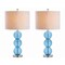 Jonathan Y Bella 27" Glass Triple-Sphere LED Table Lamp, Sky Blue/Chrome, 2PK JYL1070C-SET2 - alternate 1
