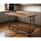 Homeroots 64" Brown And Black Solid Wood And Steel Sled Base Dining Table 518609 - alternate 2