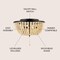 Jonathan Y Allison 15" 3-Light Shabby Chic Farmhouse Wood Beaded/Metal LED Flush Mount, Oil Rubbed Bronze/Cream JYL9019B - alternate 5