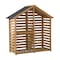 Sunjoy Outdoor Wooden Storage Shed, Firewood Storage Rack with Waterproof Asphalt Roof and 2-Tier Shelves A803002600 - alternate 1