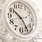 Clockswise 16in Classic Hanging Wall Clock with Ornate Leaf Scroll Frame in Vintage Distressed Finish, White QI004931 - alternate 6