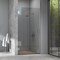 Fab Glass And Mirror Frameless Corner Swing Single Hinged Glass Shower Door Ravello Series with Chrome Finish 28in x75 SHRO28X75CH - alternate 5