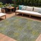 Homeroots 8' X 10' Gray Lime Green And Silver Polka Dot Washable Indoor Outdoor Area Rug 614680 - alternate 1