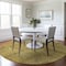 Homeroots 8' Gold Wheat And Gray Round Patchwork Washable Indoor Outdoor Area Rug 581601 - alternate 2