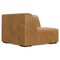 Homeroots 38" Sienna Leather Modular Sofa With Brown Legs 641035 - alternate 3
