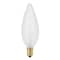 Satco 25W BA9 1/2 Incandescent, Frost, 1500 Avg. Hrs, 212 Lu, Candelabra base, 120V, 2-Card S3785 - alternate 1