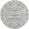 Homeroots 8' Gray And Ivory Round Animal Print Washable Indoor Outdoor Area Rug 600620 - alternate 3