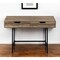 Homeroots 47" Brown and Black Wood and Metal H-Shape Computer Desk With Two Drawers 489999 - alternate 4