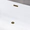 Kingston Brass 67" Acrylic Rectangular Double Ended Freestanding Tub with Drain, Glossy White/Antique Brass VTSQ672923C413 - alternate 3