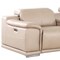 Homeroots 175" Beige Top Grain Leather Reclining USB Sofa And Storage 643707 - alternate 3