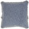 Homeroots 22" Blue Cotton Throw Pillow With Fringe 528052 - alternate 4