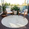 Homeroots 8' Ivory And Beige Round Abstract Washable Indoor Outdoor Area Rug 612949 - alternate 4