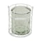 Homeroots 6" White and Clear Wire Basket and Glass Jar 488163 - alternate 3