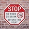 Signmission Stop No Food or Drink Beyond This P, 10 Inch X 10 Inch, Plastic Sign OC-P-10-81 - alternate 4