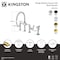 Kingston Brass Bridge Kitchen Faucet with Brass Sprayer, Brushed Brass KS2337TKL - alternate 3