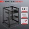 Pyle 15U Server Rack Network Cabinet - Open Frame Rack, Wall Mountable Heavy Duty Designs for Servers & PLRS15UW - alternate 3