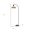 Homeroots 65" Bronze Traditional Shaped Floor Lamp With White Empire Shade 526325 - alternate 4