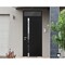 Vdomdoors Steel Door Cynex 6777 Black Transom Window Stainless Inserts Single Modern Painted-W32xH80+16-Right CYNEX6777EXD-BLK-W32 x H80+16-Right-hand Outswing - alternate 5