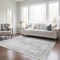 Homeroots 3' X 5' Silver And Gray Abstract Washable Indoor Outdoor Area Rug 587302 - alternate 5