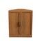 Homeroots Set Of Two Brown Wood Corner Accent Cabinet With Two Doors 712119 - alternate 1