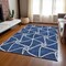 Homeroots 9' X 12' Blue And Ivory Geometric Washable Indoor Outdoor Area Rug 612867 - alternate 5