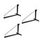 Mytee Products 3Pk 1 Tier Shipping Container Shelving Bracket with Hooks - 16 inx18 in, 550 lbs WLL, 3PK CNT-SHELF1x3 - alternate 1