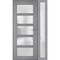 Vdomdoors Front Exterior Prehung FiberGlass Door Frosted Glass / Manux 8002 Grey Ash / Sidelight Exterior Win MANUX8002EXD-SS-W36+16 x H80-LH - alternate 2