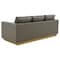 Leisuremod Nervo Upholstered Leather Sofa with Gold Frame, Grey NS83GR-L - alternate 4