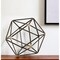 Homeroots 6" Brown and Gold Metal Hand Painted Geometric Orb Tabletop Sculpture 399630 - alternate 3